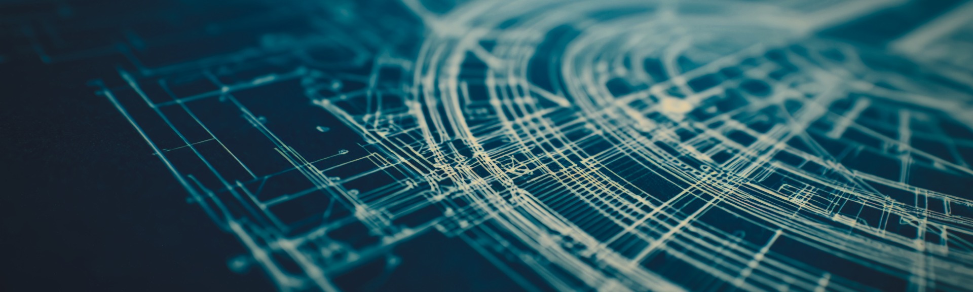 Blueprint schematic representing content structure for AI search optimization